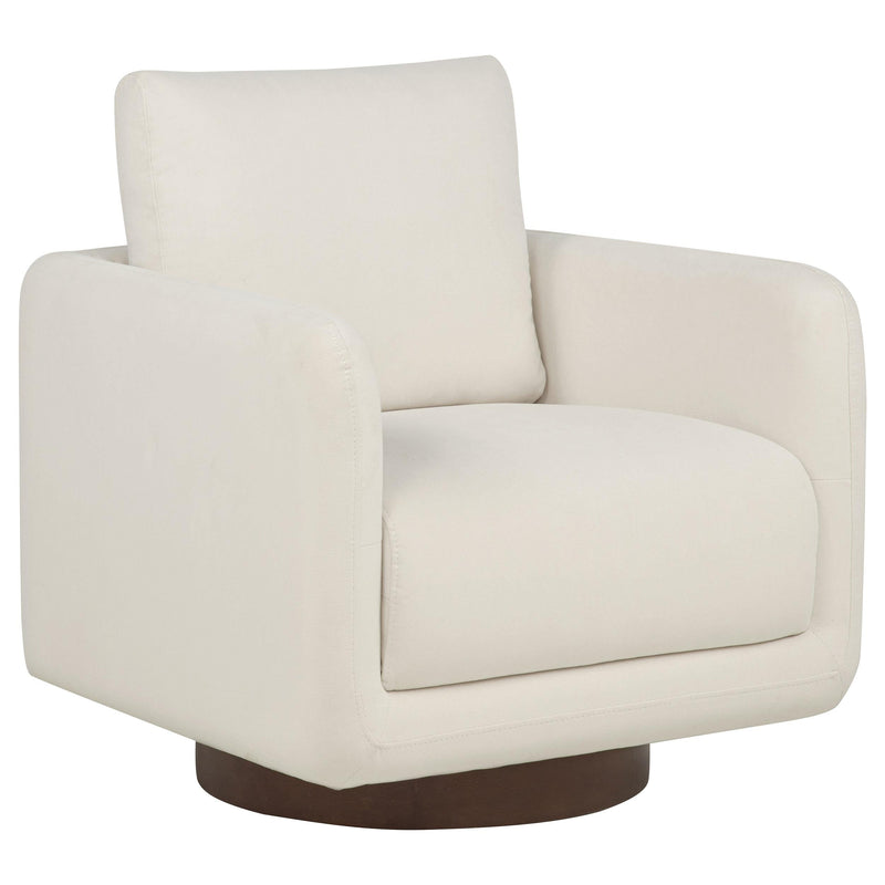 Iris Fabric Upholstered Swivel Accent Chair Ivory - 903255