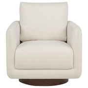 Iris Fabric Upholstered Swivel Accent Chair Ivory - 903255