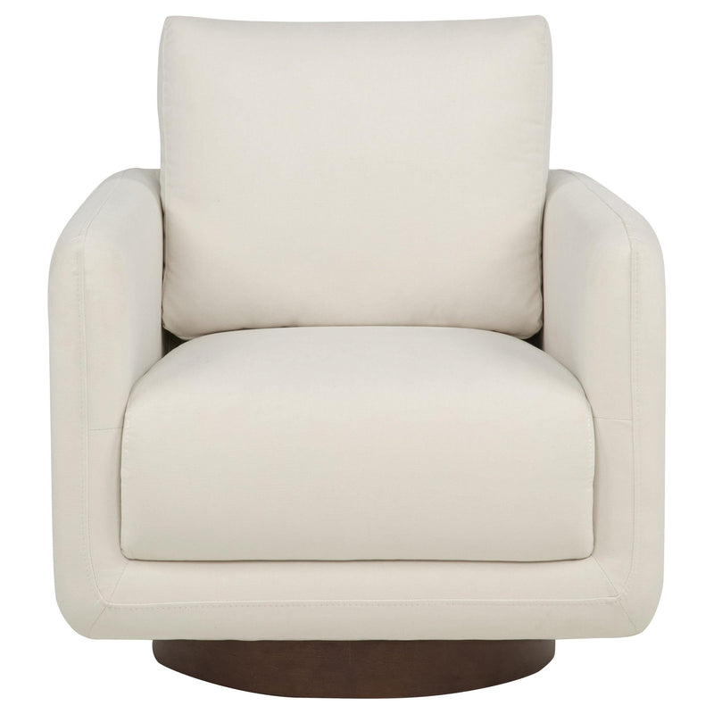 Iris Fabric Upholstered Swivel Accent Chair Ivory - 903255