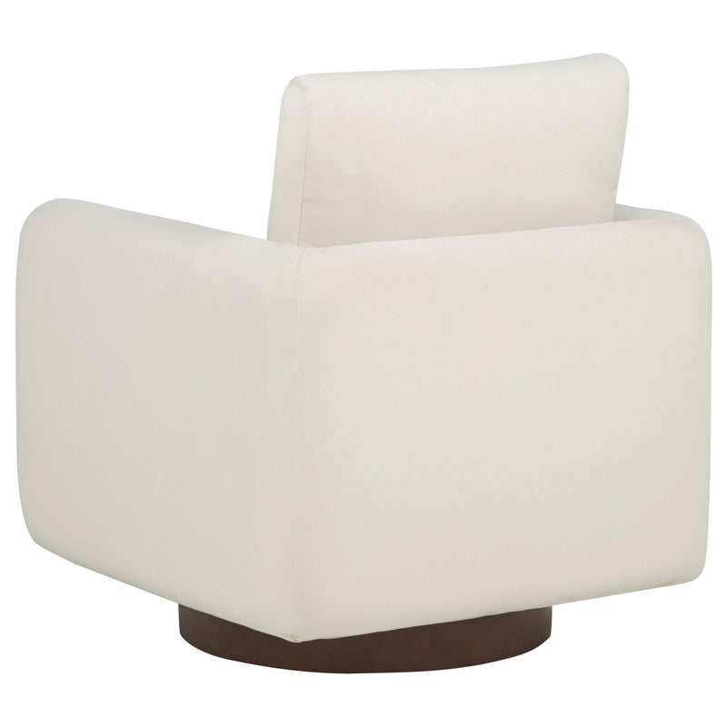 Iris Fabric Upholstered Swivel Accent Chair Ivory - 903255