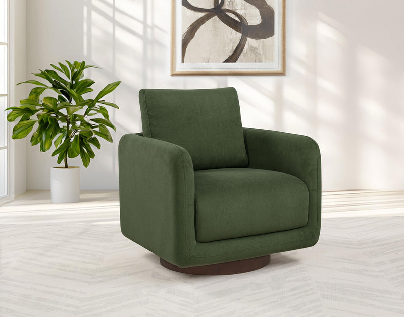 Iris Fabric Upholstered Swivel Accent Chair Matcha - 903257
