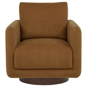 Iris Fabric Upholstered Swivel Accent Chair Rust - 903256