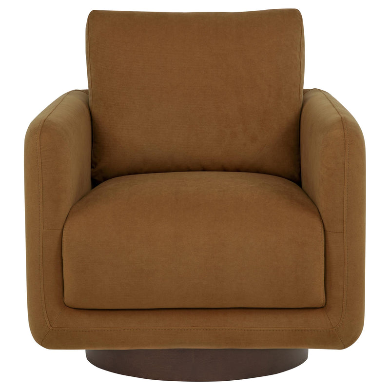 Iris Fabric Upholstered Swivel Accent Chair Rust - 903256