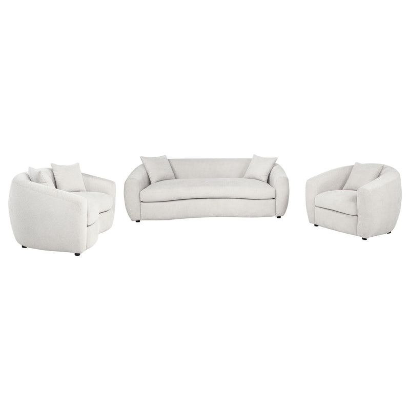 Isabella 3-piece Fabric Upholstered Sofa Set Sand - 504971-S3
