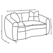 Isabella 3-piece Fabric Upholstered Sofa Set Sand - 504971-S3