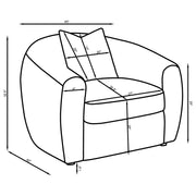 Isabella 3-piece Fabric Upholstered Sofa Set Sand - 504971-S3