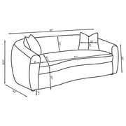 Isabella Fabric Upholstered Sofa Sand - 504971