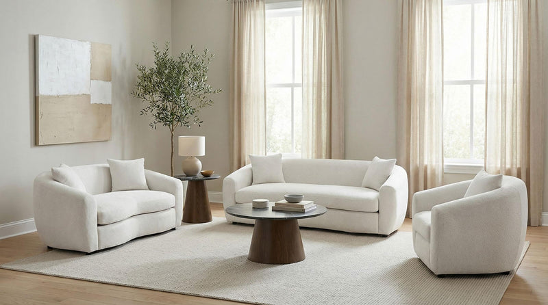 Isabella Fabric Upholstered Sofa Sand - 504971