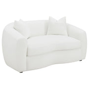 Isabella Faux Sheepskin Upholstered Loveseat Natural - 509872