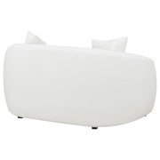 Isabella Faux Sheepskin Upholstered Loveseat Natural - 509872