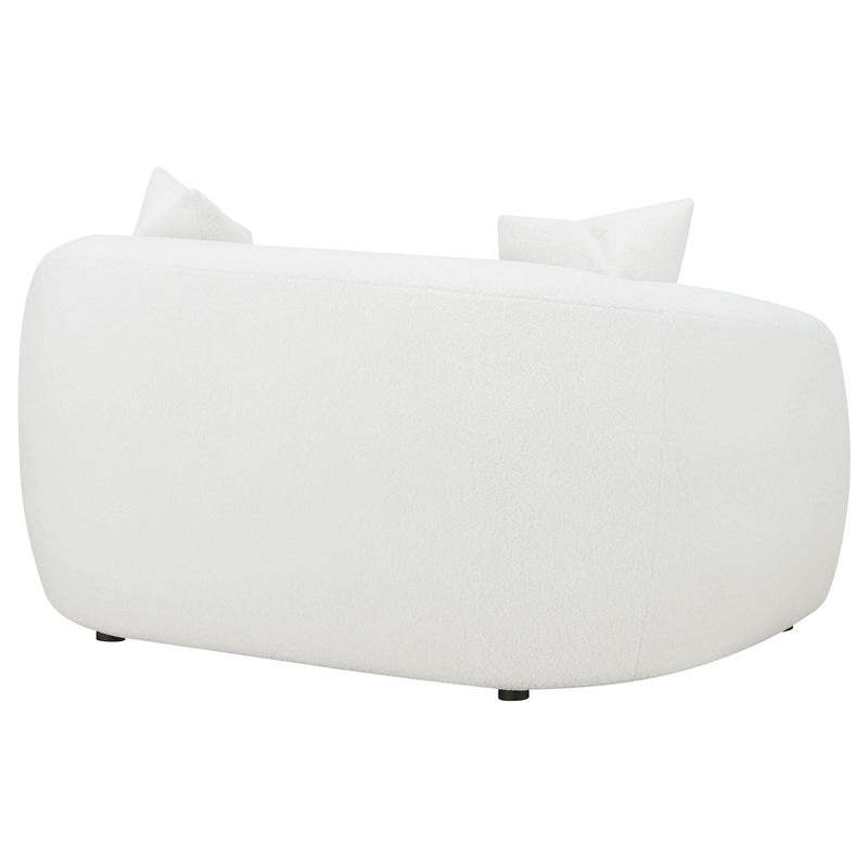 Isabella Faux Sheepskin Upholstered Loveseat Natural - 509872