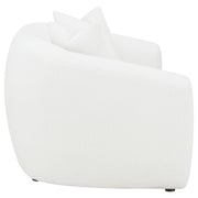 Isabella Faux Sheepskin Upholstered Loveseat Natural - 509872