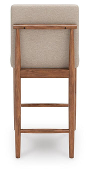 Isanti Light Brown Counter Height Barstool, Set of 2 - D752-124