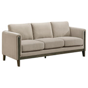 Islington 2-piece Upholstered Panel Arm Sofa Set Taupe - 511101-S2