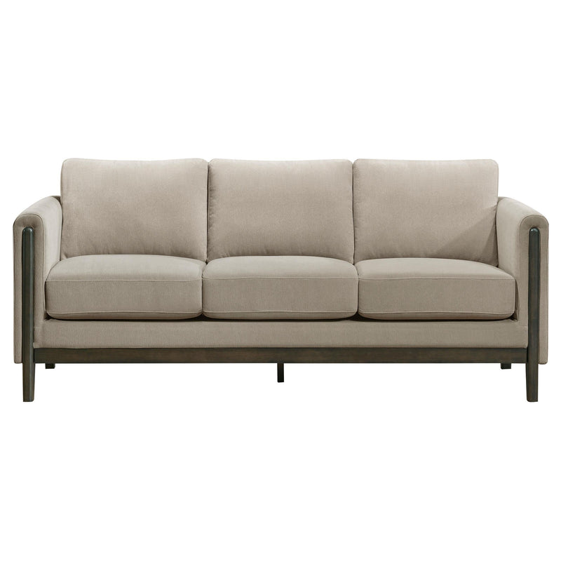 Islington 2-piece Upholstered Panel Arm Sofa Set Taupe - 511101-S2