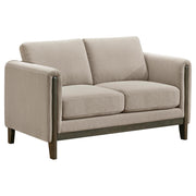 Islington 2-piece Upholstered Panel Arm Sofa Set Taupe - 511101-S2