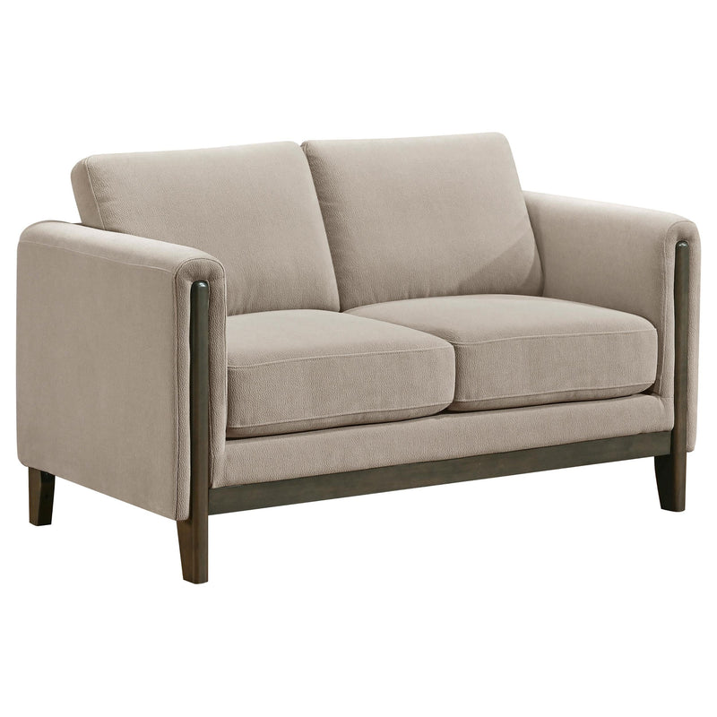 Islington 2-piece Upholstered Panel Arm Sofa Set Taupe - 511101-S2