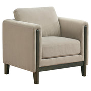Islington 3-piece Upholstered Panel Arm Sofa Set Taupe - 511101-S3