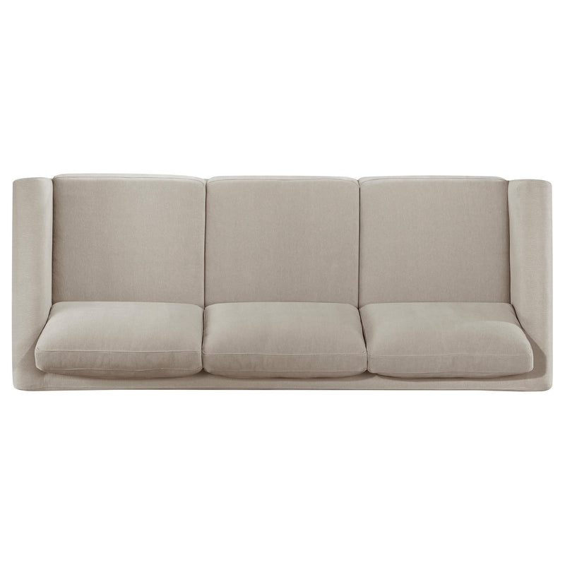 Islington 3-piece Upholstered Panel Arm Sofa Set Taupe - 511101-S3
