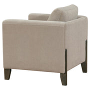Islington Fabric Upholstered Panel Arm Accent Chair Taupe - 511103