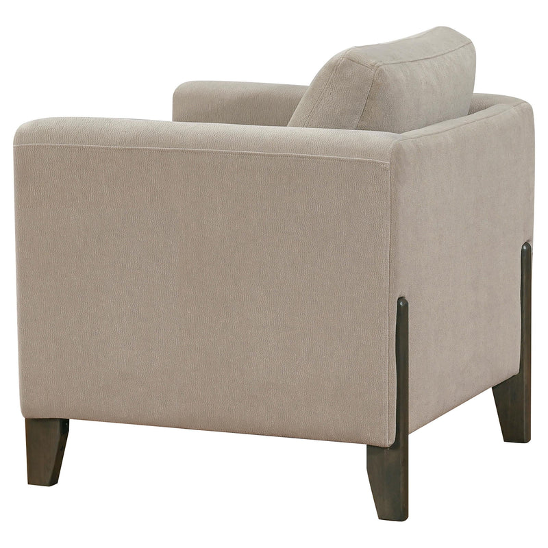Islington Fabric Upholstered Panel Arm Accent Chair Taupe - 511103