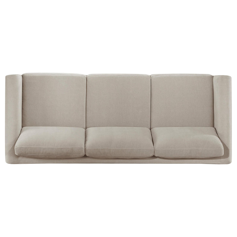 Islington Fabric Upholstered Panel Arm Sofa Taupe - 511101