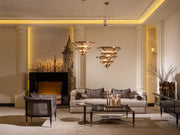 Istanbul 4-pieces (Highseat Four Seater Sofa & 1 Four Seater Sofa &  2 Chair) Livingroom in Cream - 200-GAB-IST-4H411