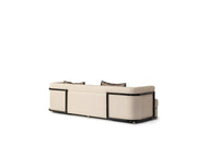 Istanbul Stationary Four Seat Sofa in Cream - 200-GAB-IST-4