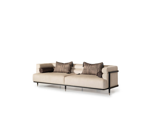 Istanbul Stationary Highseat Four Seater Sofa in Cream - 200-GAB-IST-4H