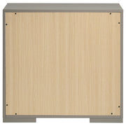 Ives 2-drawer Nightstand Bedside Table Grey High Gloss - 224972