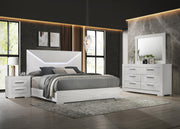 Ives 4-piece Eastern King Bedroom Set White High Gloss - 224941KE-S4
