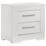Ives 4-piece Eastern King Bedroom Set White High Gloss - 224941KE-S4