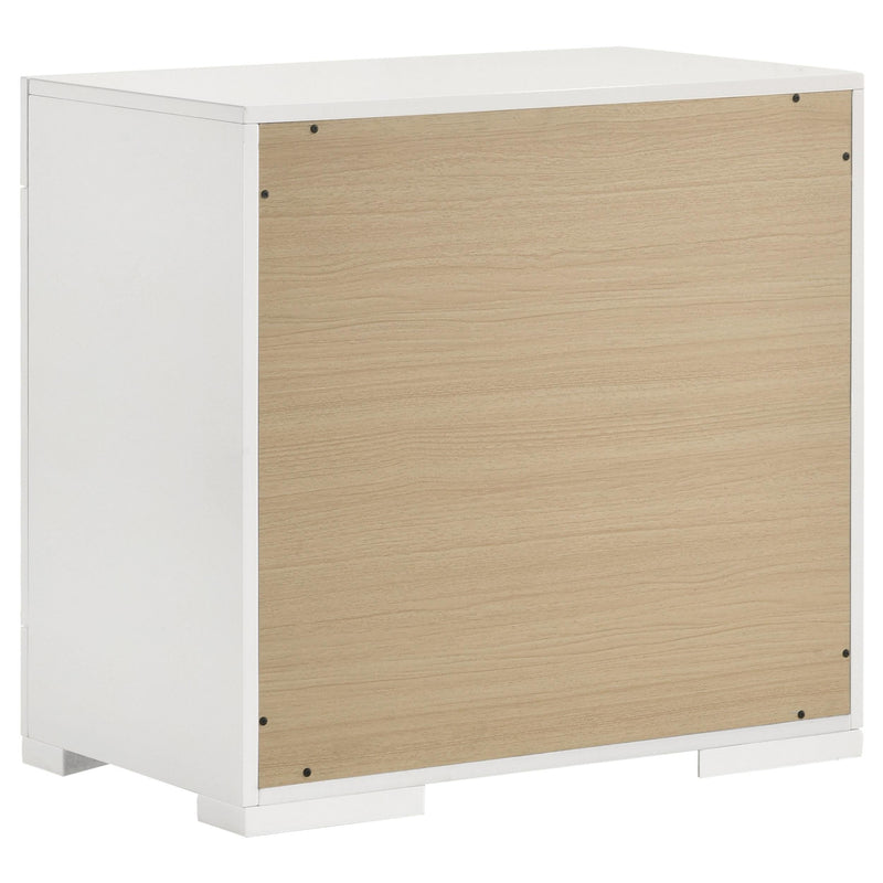 Ives 4-piece Eastern King Bedroom Set White High Gloss - 224941KE-S4