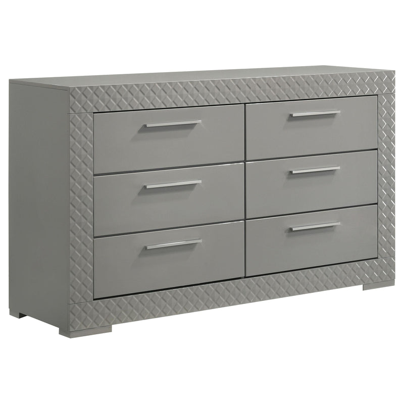 Ives 4-piece Queen Bedroom Set Grey High Gloss - 224971Q-S4