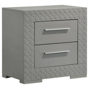 Ives 5-piece Eastern King Bedroom Set Grey High Gloss - 224971KE-S5