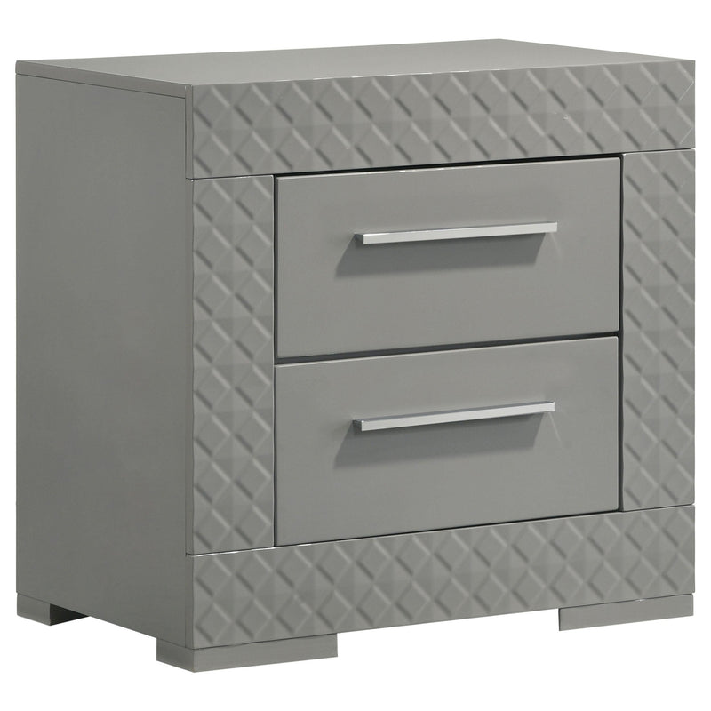 Ives 5-piece Queen Bedroom Set Grey High Gloss - 224971Q-S5