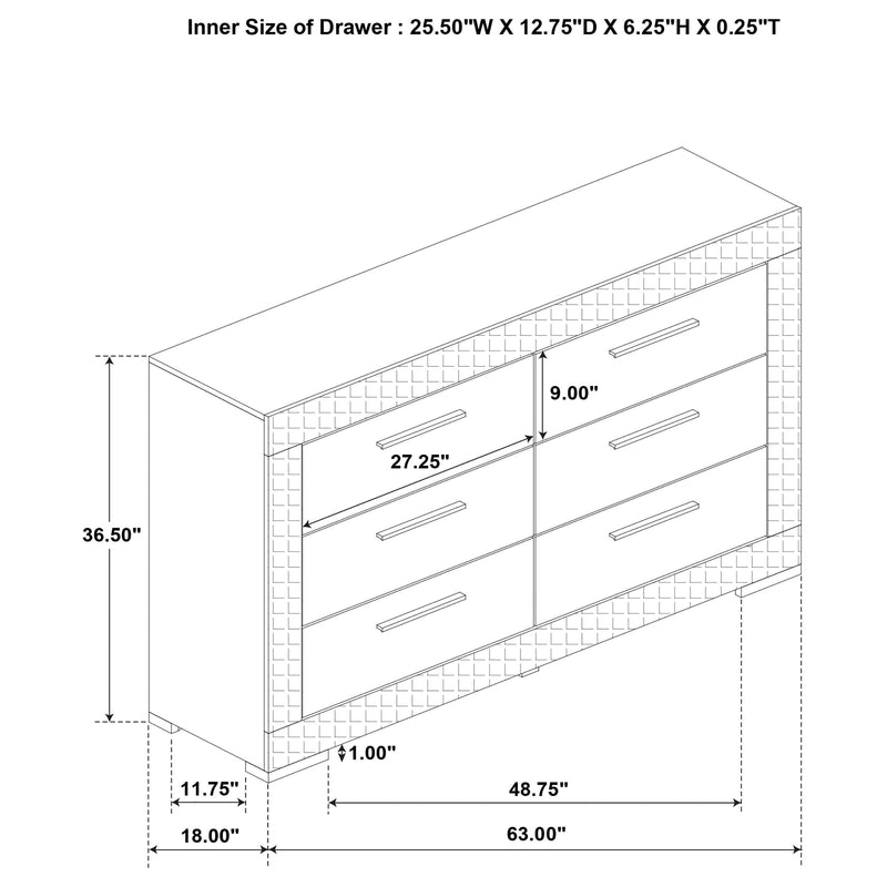Ives 5-piece Queen Bedroom Set White High Gloss - 224941Q-S5