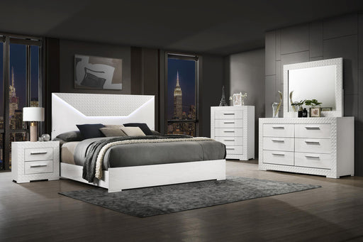 Ives 5-piece Queen Bedroom Set White High Gloss - 224941Q-S5