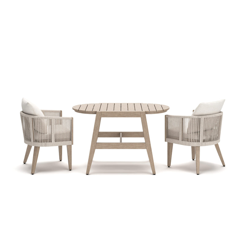 Ivory Vine Beige Outdoor Table/Chairs (Set of 3) - PCP352-050
