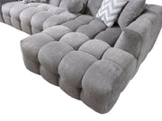 Ivy Gray Boucle RAF Sectional - DMV FurnitureSectional