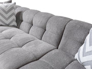 Ivy Gray Boucle RAF Sectional - DMV FurnitureSectional