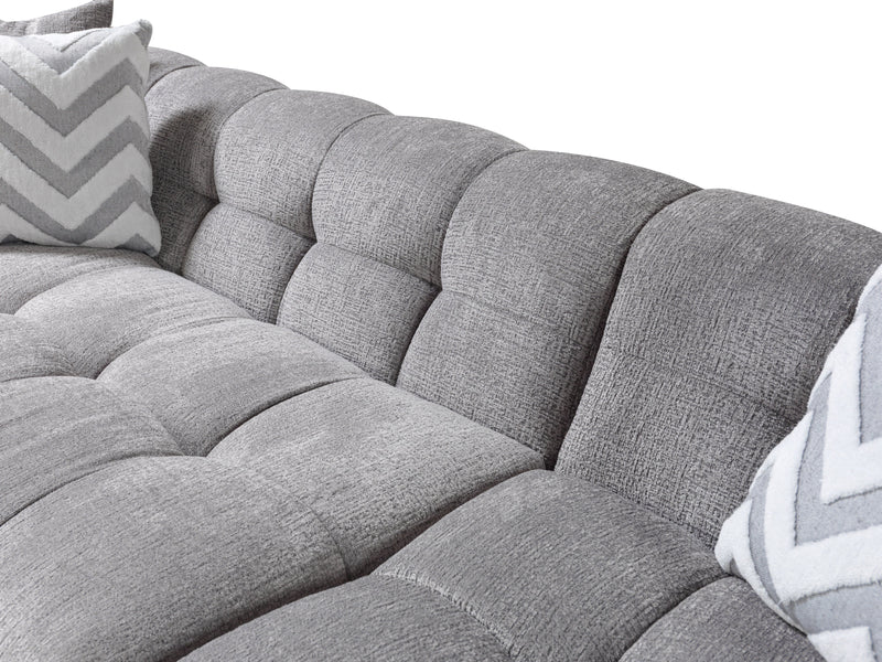 Ivy Gray Boucle RAF Sectional - DMV FurnitureSectional