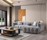Ivy Gray Boucle RAF Sectional - DMV FurnitureSectional
