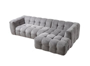 Ivy Gray Boucle RAF Sectional - DMV FurnitureSectional