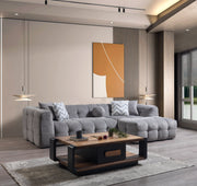 Ivy Gray Boucle RAF Sectional - DMV FurnitureSectional