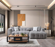 Ivy Gray Boucle RAF Sectional - DMV FurnitureSectional