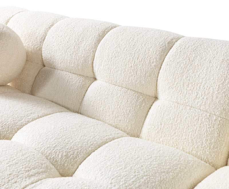 Ivy Ivory Boucle Double Chaise 146" Sectional - IVYIVR-USEC