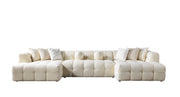 Ivy Ivory Boucle Double Chaise 146" Sectional - IVYIVR-USEC
