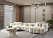 Ivy Ivory Boucle Double Chaise 146" Sectional - IVYIVR-USEC