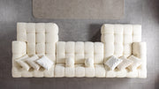 Ivy Ivory Boucle Double Chaise 146" Sectional - IVYIVR-USEC
